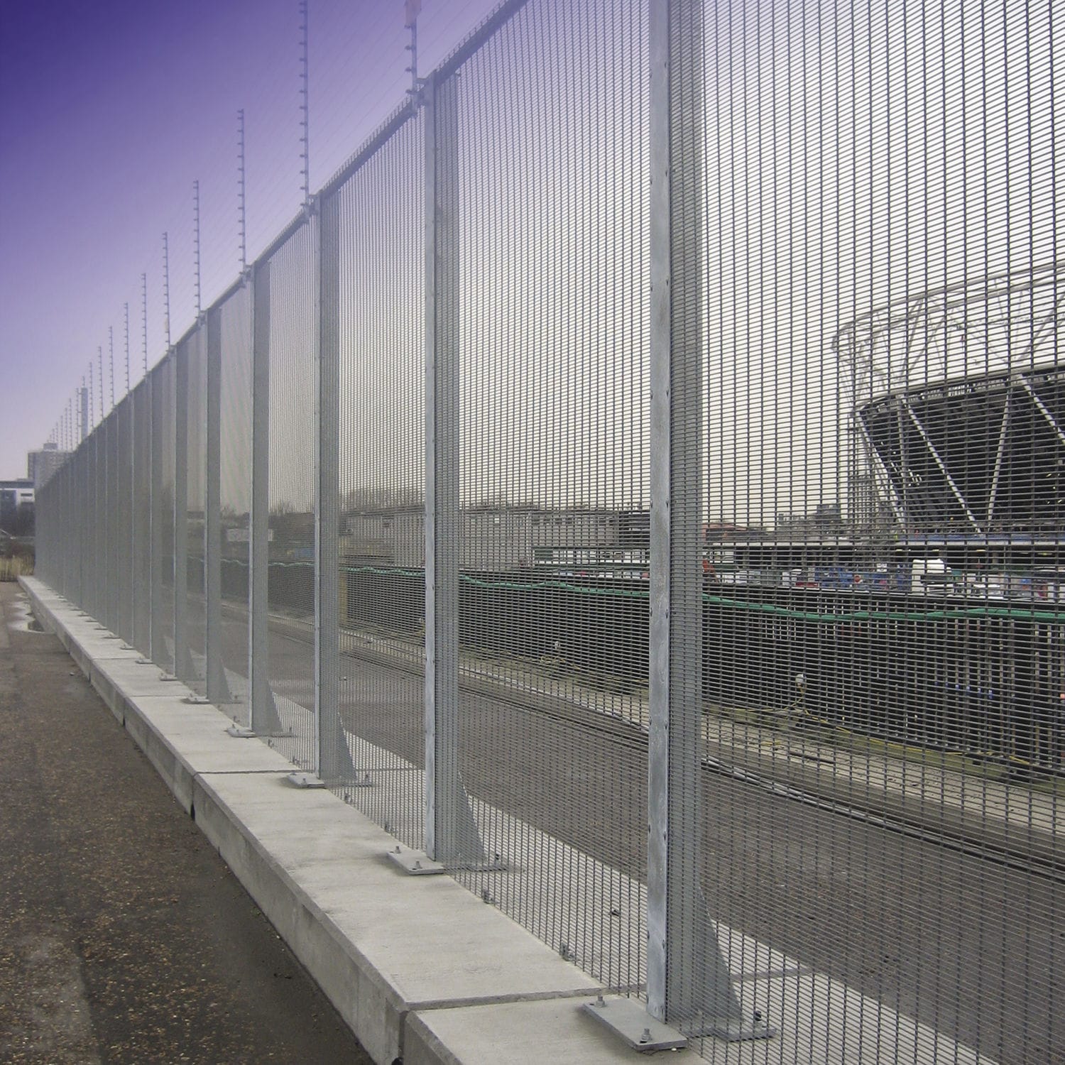 Welded mesh fence - HISEC SUPER 6 - ZAUN FENCING - galvanized steel / industrial / security