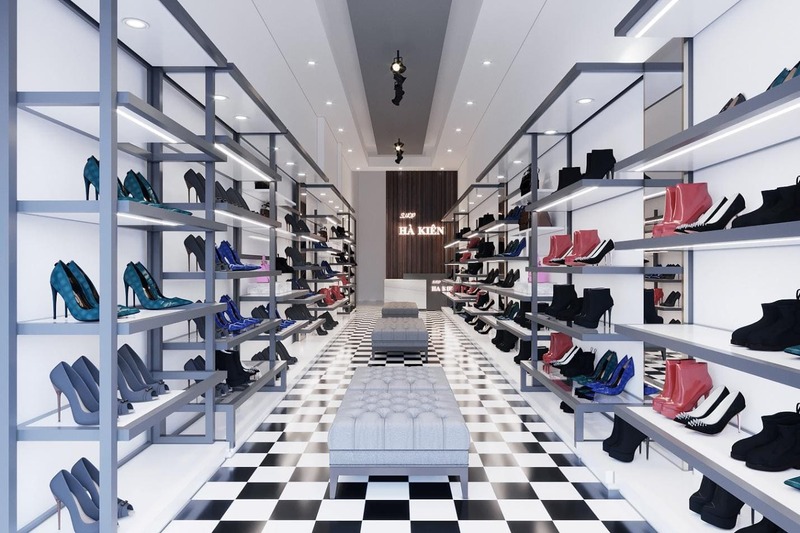 20 mẫu thiết kế shop giày dép đẹp, ấn tượng nhất
