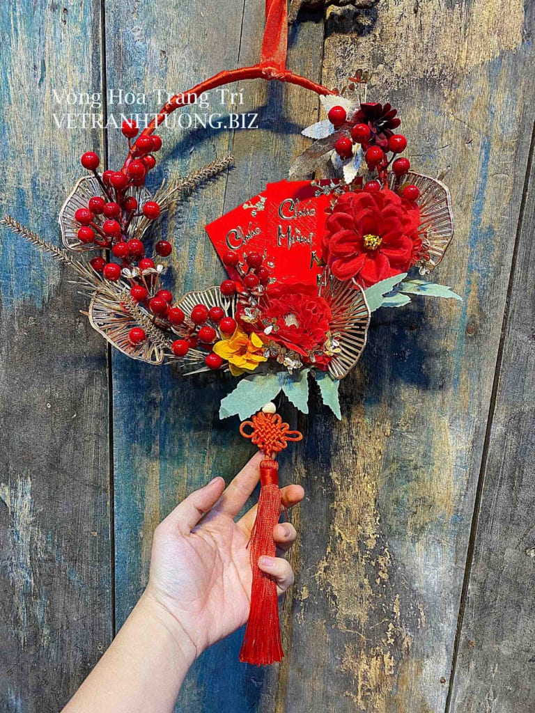 Mẹt hoa trang trí tết siêu đẹp+1000 Mẫu mới nhất giá rẻ
