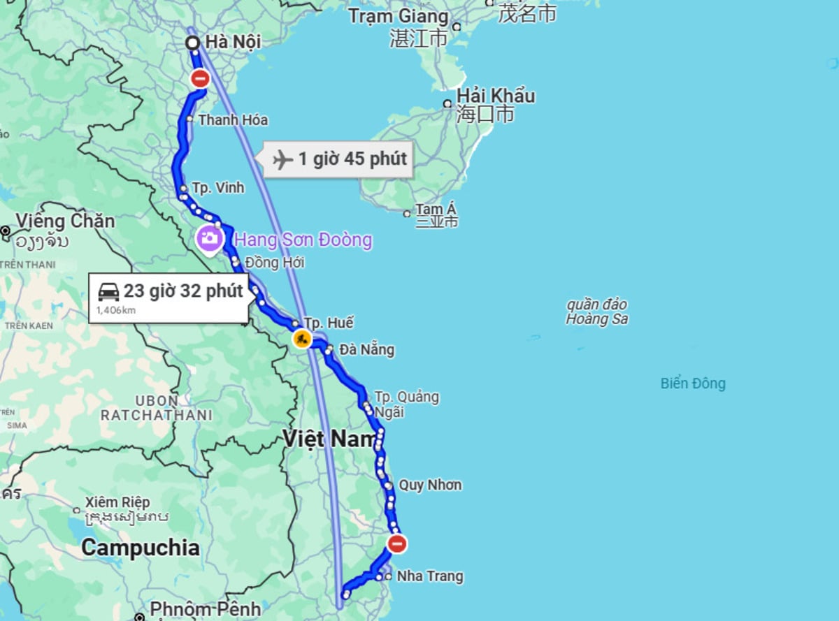 Thời gian bay từ Hà Nội vào Đà Lạt mất bao lâu?